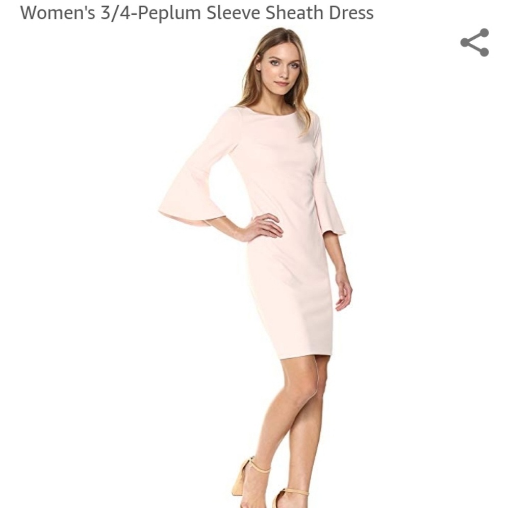 NEW Calvin Klien 3/4 peplum sheath dress